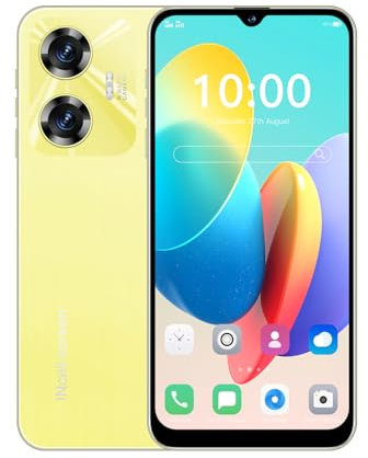 PrzTIk 4G Mobile Phone, Android 12.0, 3GB+32GB/256GB,4600mAh,6.3’’ HD+ Display, 4G Dual SIM,Face Unlocked,GPS,Globale Version (C55-Yellow)