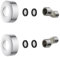 MORADO Cranked 3/4 to 1/2 Connectors Adaptors with Decorative Plates for Wall Mounted Shower Mixer, Adjustment 3/4 to 1/2 Shower Tap Offset,Chrome,Solid Metal