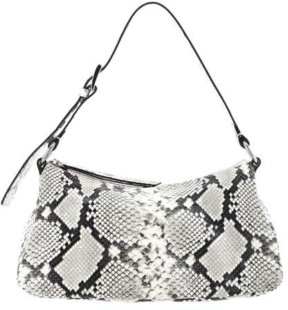 Abro Leather Pitone By My Side Hobo Bag Beige