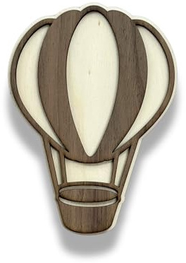 Generisch NordicDeern Türschild Kinderzimmer, Namensschild Tier aus Holz personalisiert für Babyzimmer Wand Wandbild Dekoration Dekoration mit Name aus Holz, Pferd Tiere (Heißluftballon einzeln)