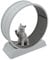 Laufrad für Katzen | Katzenlaufrad mit Cat Teasing Stick und Sicherheitsschnalle | Harz, PP | Rollendesign | 79 * 34 * 84cm | Katzen-Laufrad (Grau)