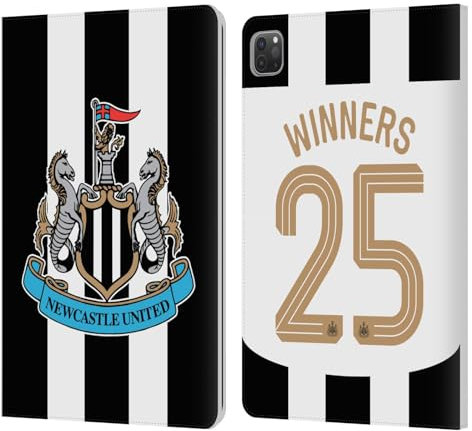 Head Case Designs sous Licence Officielle Newcastle United Football Club Kit pour La Maison Vainqueurs De La Coupe 2025 Étui Portefeuille en Cuir Compatible avec Apple iPad Pro 11 2020/2021 / 2022