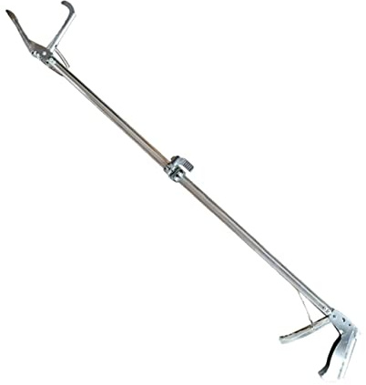 GLEAVI Thickened Non-Slip Stainless Steel Crab Clamp Lock, Extended Straight Tip Loach and EEL Tongs for Seafood Grilling and Beach Fishing