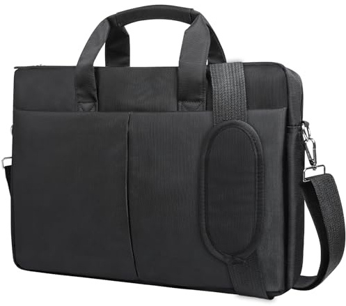 Cozary Borsa Porta PC 15, 15,6 e 16 Pollici, Porta PC Portatile, Custodia Computer Portatile, Impermeabile Borsa Messenger con Tracolla per Affari, Viaggi, Lavoro, Nera