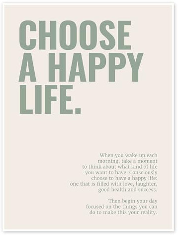 Posterlounge Choose a happy life Poster | 30 x 40 cm von Michael Tarassow Beige Wandbilder Wanddeko