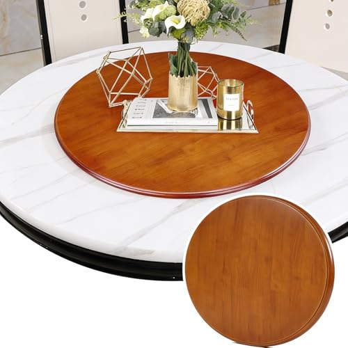 ALGFree Holz Drehteller Tisch 31.5in Rundes Esstische Drehplatte | Tischplatte Drehtablett mit Drehbarem Base 360° Schwerlast Drehplatte für Küche, Essen Parteien, Hochzeit, Tischplatten