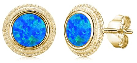 Twoowl Opal Ohrringe 925er Sterling Silber Ohrstecker Opal schmuck Geschenke für Frauen Mädchen