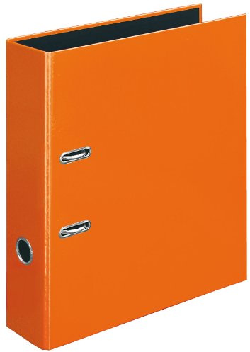 VELOFLEX 4142330 - Briefordner Velocolor, Ringordner, Ordner, DIN A4, 2-Ring-Mechanik, 285 x 318 x 75, orange