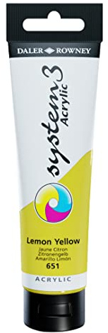 Daler-Rowney System 3-150 ml Tube Acrylfarbe, Lemon yellow
