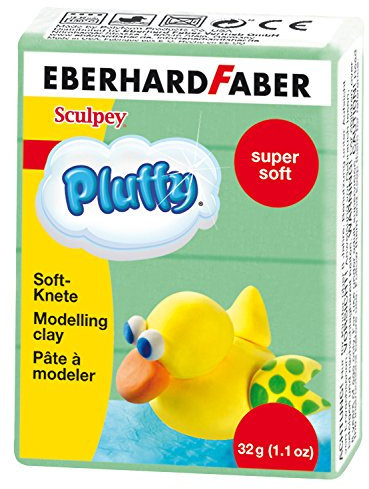 Eberhard Faber 571463 - Super Soft Knete Pluffy, 32 g, grün