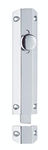 Carlisle Brass AQ82CP Surface Bolt C/W Extruded Flat Keeper, Polished Chrome, 150 mm (6)