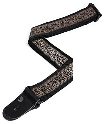 Planet Waves 50J00 2 inch Tubular Webbing Jaquard Design Guitar Strap - Brown