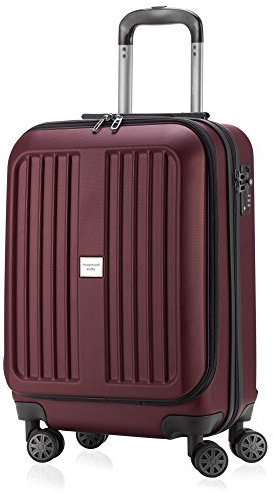 HAUPTSTADTKOFFER® Xberg - Ensemble ou à la pièce, dans différentes Tailles et Couleurs (42L, 90L et 126L) Valise Rigide Mat avec Serrure TSA (42 litres, Rouge Rubis)