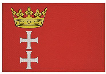 U24 Aufnäher Danzig Fahne Flagge Aufbügler Patch 9 x 6 cm