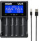 XTAR Men's VC4 4 USB-Ladegerät, Black