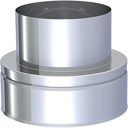Edelstahl Schornstein - Übergang Doppelwandig auf Einwandig - (Ø 180 mm)