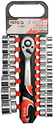 YATO YT-38681 - Socket Set 1/2 19pcs