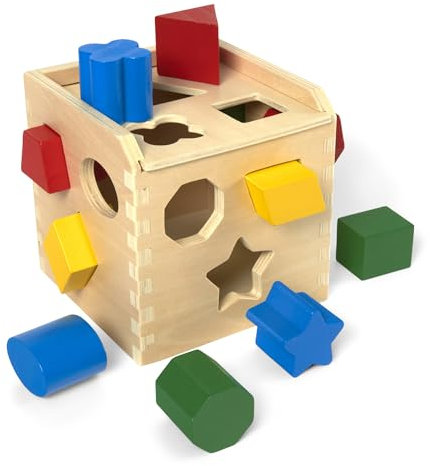 Melissa & Doug Formsortierwürfel | Lernspielzeug | Formensortierer für Kinder | 2+ | Geschenk für Jungen oder Mädchen