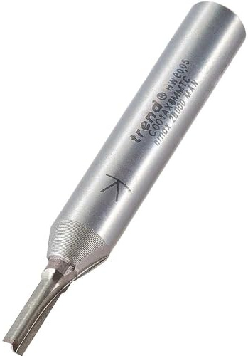 Trend Double Edged Router Bit 3mm Diameter x 9.5mm Cut, Suitable for Applications such as Engraving, Grooving, Folding and Flat Chroming, C001AX8MMTC