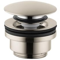 Hansgrohe 50100821 Push Open Ablauf, 1-1/4 Zoll, Nickel gebürstet