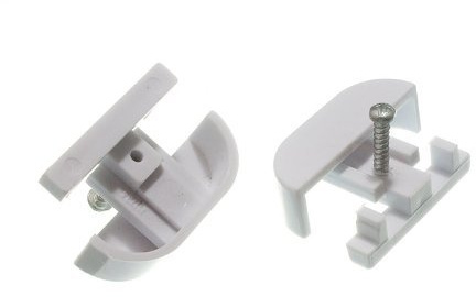 CURTAIN RAIL TRACK GLIDER STOP END TO FIT SUPERWHITE DRAPE CREST ( pack of 2 )