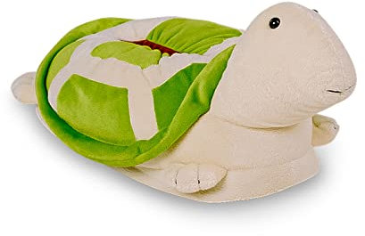 Funslippers Unisex Tierhausschuhe Plüsch Hausschuhe Schildkröte, Grün, 36/38 EU