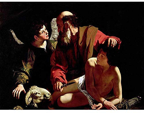 Wee Blue Coo Prints Painting Allegory Religion Caravaggio Sacrifice Isaac Poster Art Print Farbe Allegorie Kunstdruck