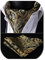HISDERN Krawattenschal Gold Herren Paisley Hochzeit Ascot Krawatte Taschentuch Business Blumen Halstuch und Einstecktuch Set