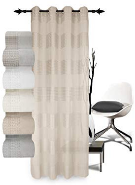 deko trends Ösenschal „Tamara“ - Markenqualität Made in Germany Wohndekoration in elegantem Design – in 5 dezenten Farben erhältlich, 245 x 140 cm, leinen