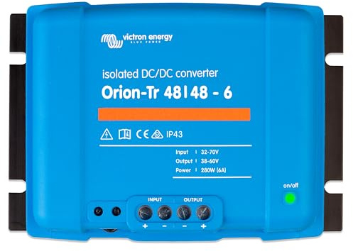 Victron Energy Orion-Tr Spannungswandler - 48/48V 6A 280W - Isoliert | IP43 Geschützt - DC-DC Konverter für Doppelbatteriesysteme