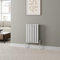 DuraTherm® 600 x 420mm White Horizontal Designer Radiator Single Column Oval Tube Modern Central Heating Panel Bathroom Radiators