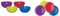 Colourworks Melamine Snack Plates, 23 cm, Multi-Colour, Set of Four & Melamine Plastic Bowls, Classics Colours, Set of 4