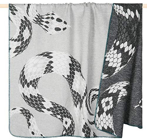 pad - Decke, Wohndecke, Kuscheldecke - Snake - grau - 150 x 200 cm