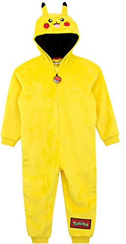 Pokemon Onesie | Jungen Pikachu Kostüm | Schlafoverall Kinder Gelb 134