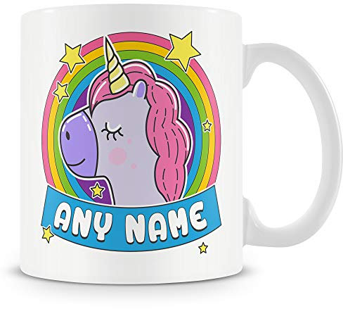 MUGGZ Unicorn Mug - Unicorn Rainbow Stars Personalised Cup