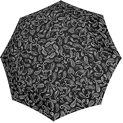 Doppler Fiber Magic Black & White Automatik Regenschirm Duomatic Schirm 7441465BW, Farbe:Paisley