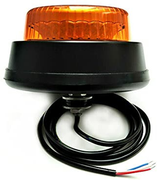 MelTruck® LED Rundumleuchte mit Rotation und Blitz M12 Schraube 12V 24V für PKW LKW Traktor (R-Rotation; F-Flash (Blitz); Zentralschraube M12)