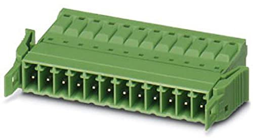 PHOENIX CONTACT IFMC 1,5/5-ST-3,5-RF Leiterplattenstecker, Nennquerschnitt 1,5 mm², Grün, Anzahl der Anschlüsse 5, Artikelfamilie IFMC 1,5/..-ST-RF, Rastermaß 3,5 mm, 50 Stück