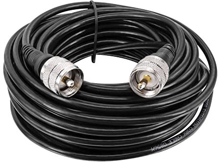 Boobrie Verbessert SuperFlex RG58 UHF auf UHF Kabel 10M Kabel PL259 Adapter UHF Stecker auf UHF Stecker Radio Antennen Kabel Amateurfunk Kabel Geringer Verlust CB Koaxialkabel für Antenne/Rundfunk