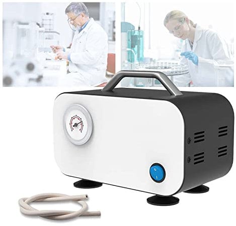TERMALY Lab Oil Free Vacuum Pump | Fast Pumping Speed of 10 L per Minute | Small Portable Vacuum Pump | 20W Oil Free Motor and Diaphragm Pump,20W