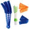 2pcs Brosse Store Vénitien, Brosse de Nettoyage pour Stores, en Microfibre Convient pour Le Nettoyage des Stores, Claviers, Climatiseurs de Voiture, Radiateurs - avec 2 Gaines Movibles