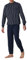Schiesser Herren Schiesser Herren Schlafanzug Lang mit Bündchen - Nightwear Pyjamaset, Nachtblau, 60 EU