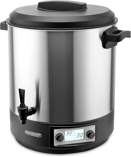 MONZANA® 28L Electric Catering Urn | Instant Hot Water Boiler Kettle Drinks Dispenser | Tea, Coffee | Home, Office or Commercial | Keep Warm & Boiling Function 30-100°C | LCD Digital Display & Timer