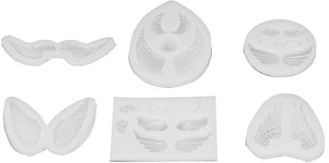 Lot De 6 Moules En Silicone, Moules à Chocolat Moules En Silicone En Forme D'ailes D'ange Antiadhésifs Moule Pour Fondant, Gâteau, Cupcake