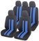 Auto Accessori Lupex - Copri sedili Auto Universali LS07 | Colore Blu | Set Anteriori e Posteriori | Poliestere | No Suv
