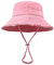 caoxhenr Chapeau bob unisexe avec menton réglable, bord effiloché, chapeau cloche d'été résistant au soleil chapeau de pêcheur, rose, taille unique