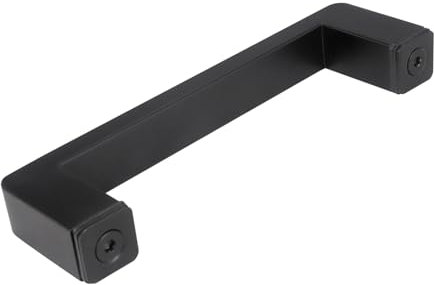 Cokritsm Duschtür Griff 145 mm Loch zu Loch Glastürgriff, Dusche Türknopf Rund Grifff, Türgriff Schwarz Duschtürgriff Edelstahl Griff für Duschtür