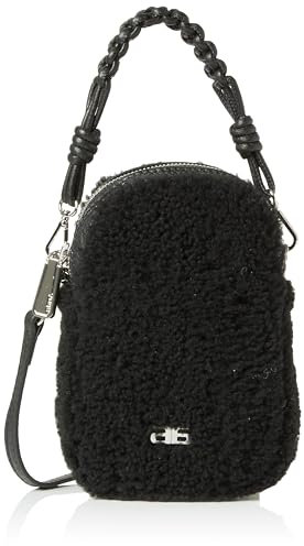 ABRO Unisex Telefono-bolso Poppy Tasche, Schwarz/Nickel