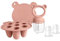 Zufio Grignoteuse bébé - sans BPA Tetine grignoteuse bébé 4M+ moule à glace au lait maternel conservation lait maternel - Sucette Grignoteuse Debe alimentateur de fruits en silicone(Muted)