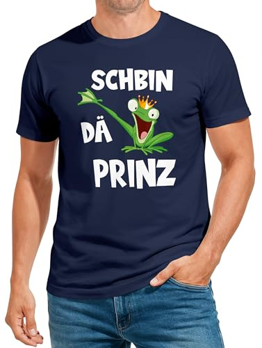 MoonWorks® Herren T-Shirt Fasching Karneval Frosch Prinz Kostüm Verkleidung Last Minute Faschingskostüme Männer Funshirt